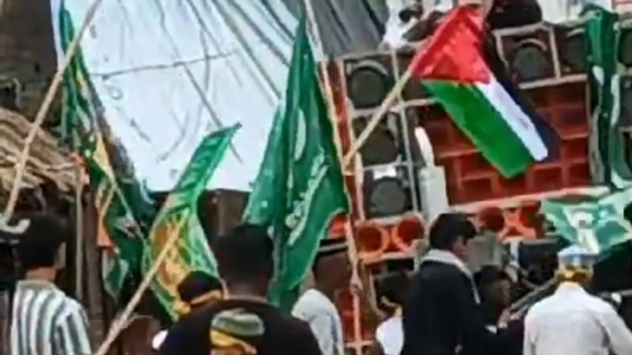 kannauj news: बारावफात के जुलूस में लहराया था फलस्तीनी झंडा, दो युवकों के खिलाफ मामला दर्ज 