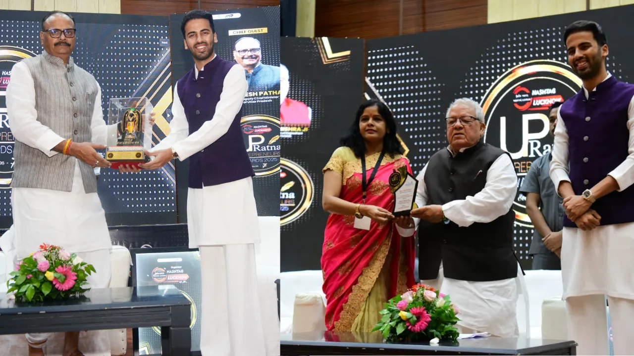 UP Ratna Entrepreneur Awards-2025: यूपी रत्न उद्यमी अवार्ड्स से सम्मानित उद्यमी, बोले कलराज मिश्र- भारत सरकार उद्यमियों की हर संभव मदद कर रही है 