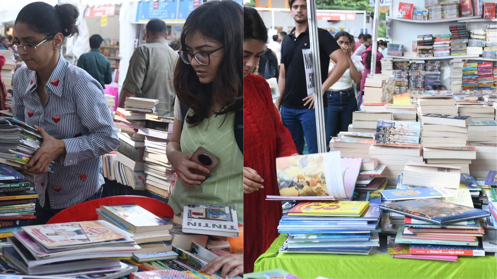 राष्ट्रीय पुस्तक मेला: मेले में नई किताबें तलाशते नजर आये युवा पाठक