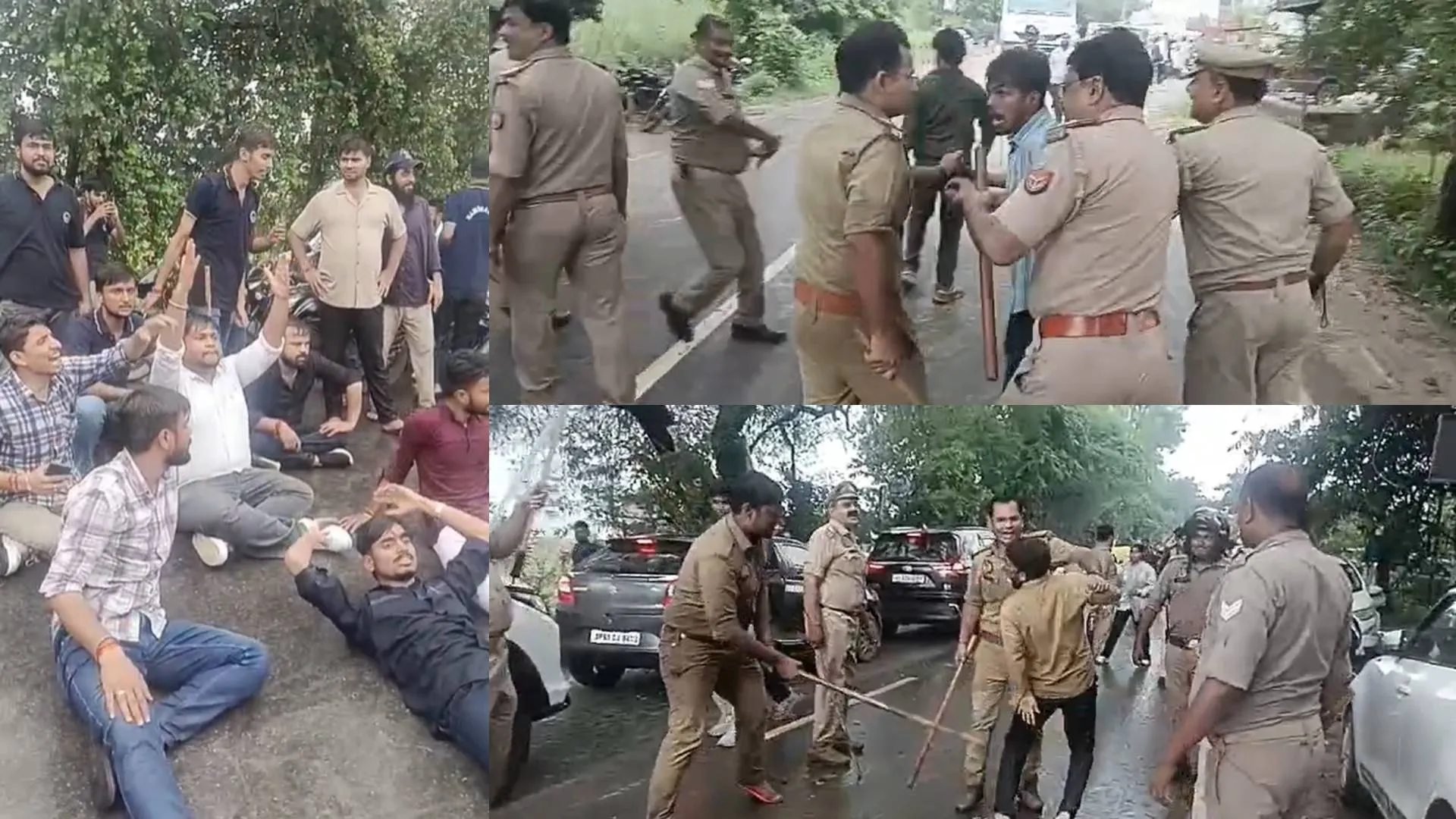 बाराबंकी: SRMU के बाहर प्रदर्शनकारी ABVP कार्यकर्ताओं पर पुलिस ने बरपाया कहर, दौड़ा-दौड़ाकर पीटा, एएसपी उत्तरी ने लाठीचार्ज से किया इंकार