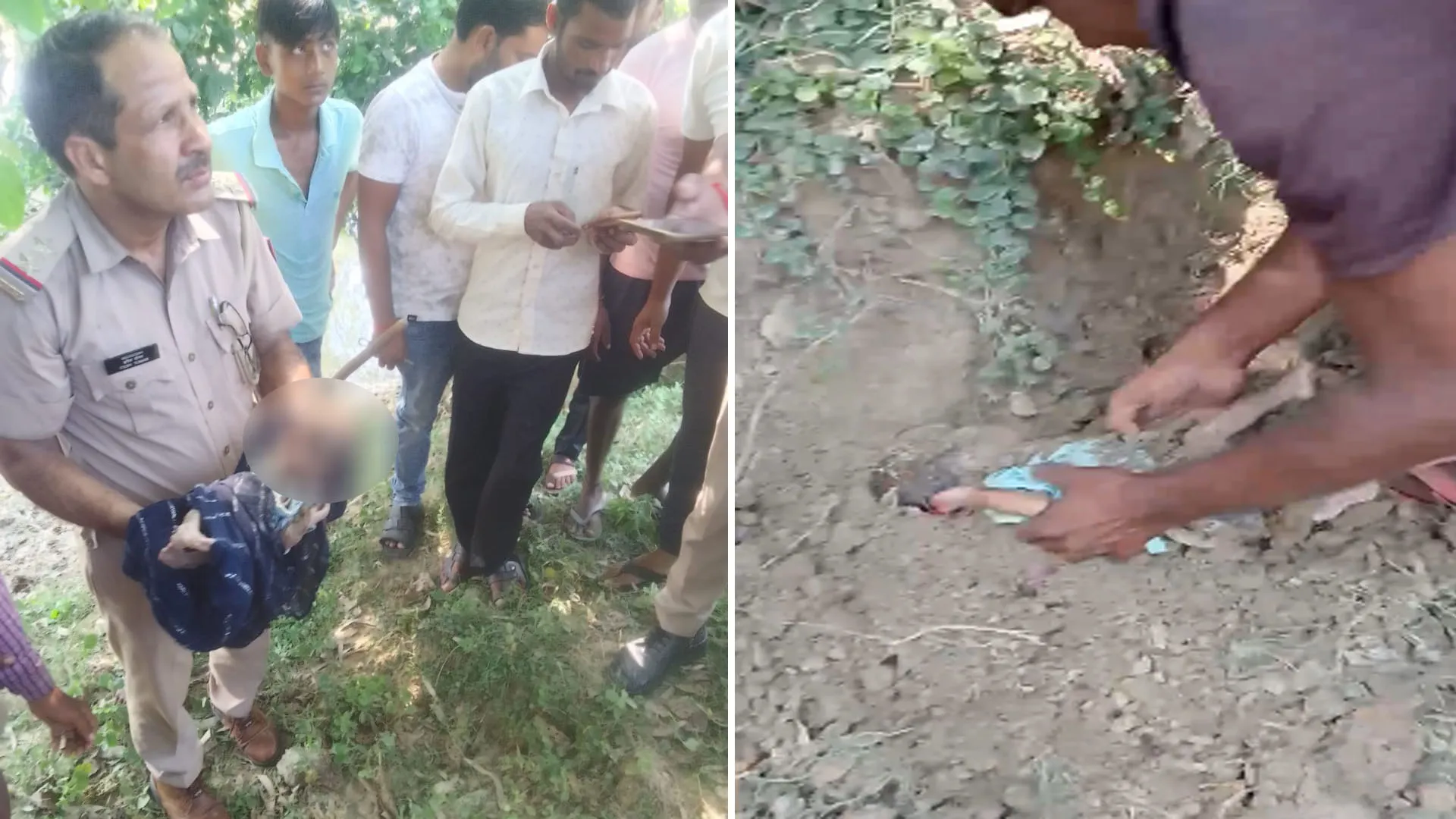 क्रूरता की हद पार  : नदी किनारे मिट्टी में दबी मिली नवजात बच्ची, मारने के इरादे से किया जिंदा दफ्न