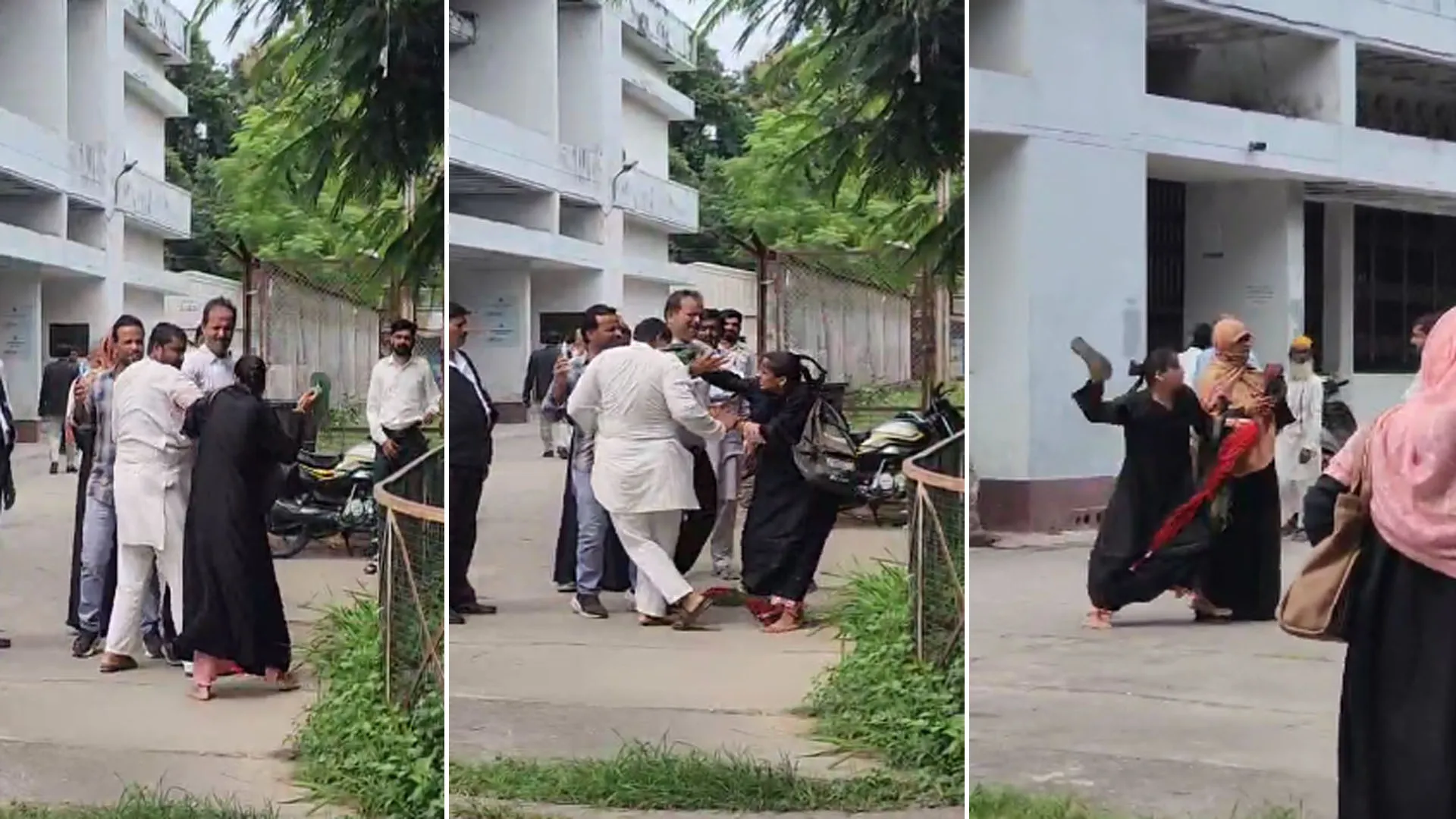  UP : शौहर ने दिया तलाक ! कचहरी में ही बीवी ने चप्पलों से कर दी कुटाई