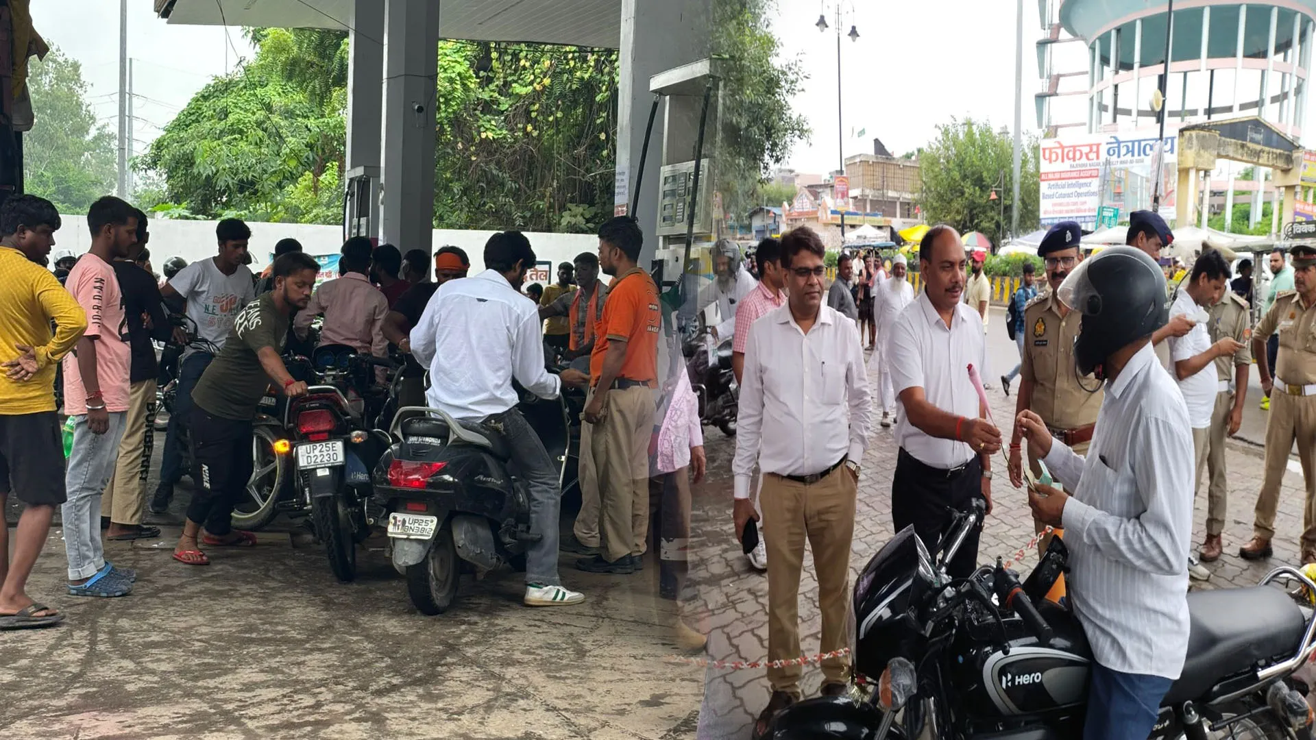 Bareilly : पेट्रोल लेने को ''इसका हेलमेट, उसके सिर'' का चल रहा खेल