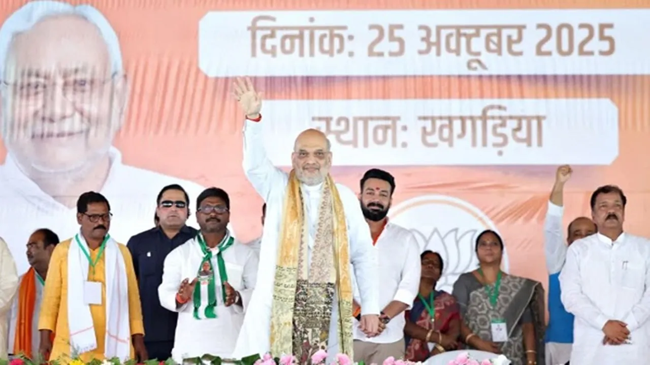  Bihar Elections 2025 : खगड़िया व मुंगेर में गरजे अमित शाह – बिहार चुनाव तय करेगा कि जंगलराज वापस लाना है या विकास का राज 