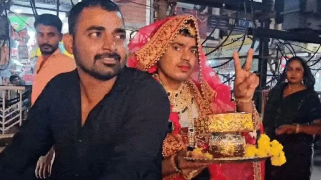 युवक ने पहना लहंगा... किया 16 श्रृंगार, दोस्त की लंबी उम्र के लिए रखा करवा चौथ का व्रत