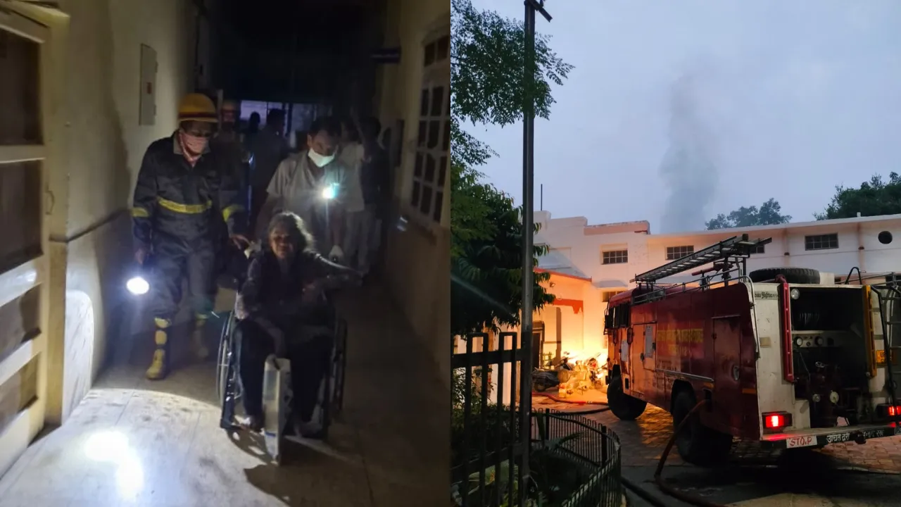 Lucknow News: आलमबाग के रेलवे अस्पताल में लगी आग-अग्निशमन की टीम ने चीखते 22 मरीजों को ऐसे निकाला 