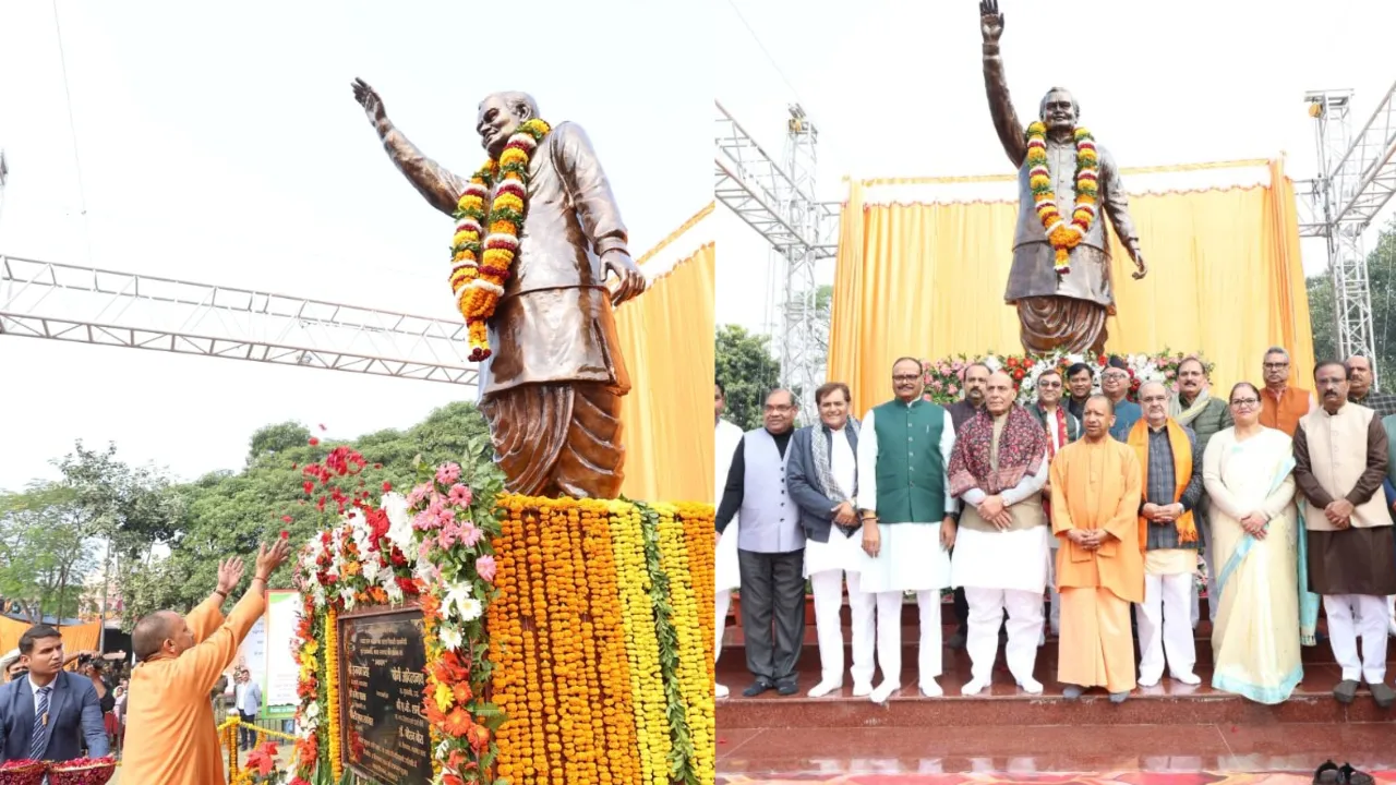 रक्षामंत्री ने भारत रत्न अटल बिहारी वाजपेयी और डॉ. कलाम की प्रतिमाओं का किया अनावरण, कहा- दोनों विभूतियां भारत की आत्मा