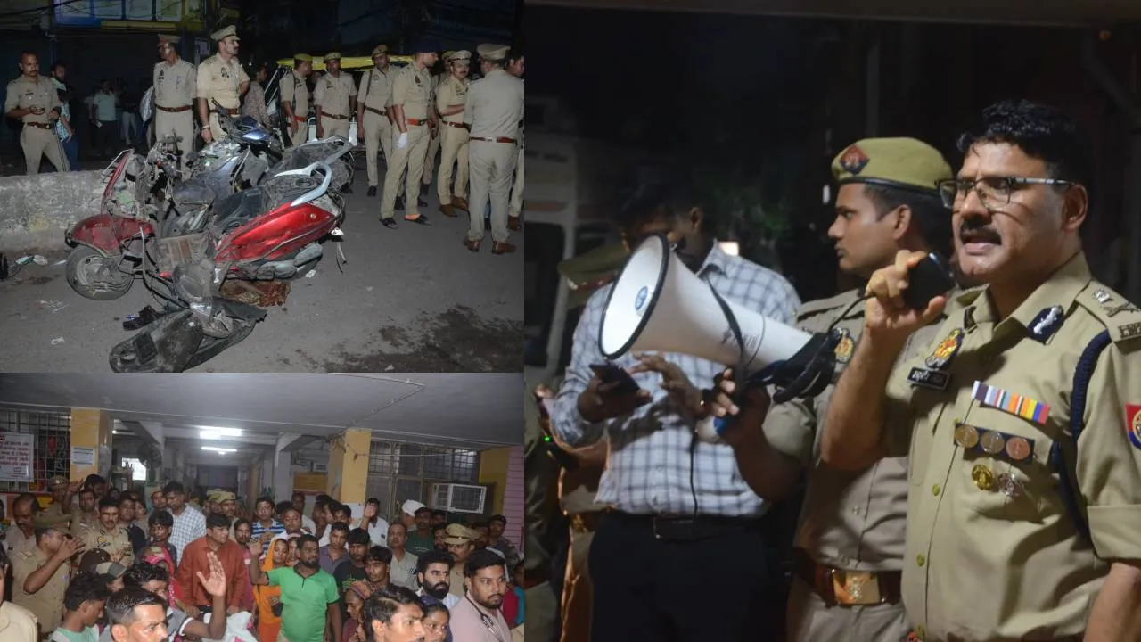 कानपुर के मिश्री बाजार में जोरदार धमाका, 2 स्कूटी में हुआ ब्लास्ट,महिला समेत 6 लोग घायल