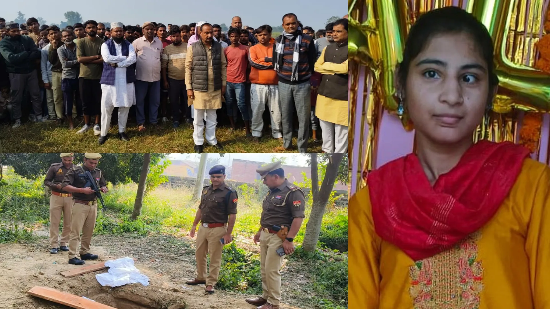 लखीमपुर खीरी : कब्र से गायब हुआ किशोरी का शव, गन्ने के खेत में मिला निर्वस्त्र