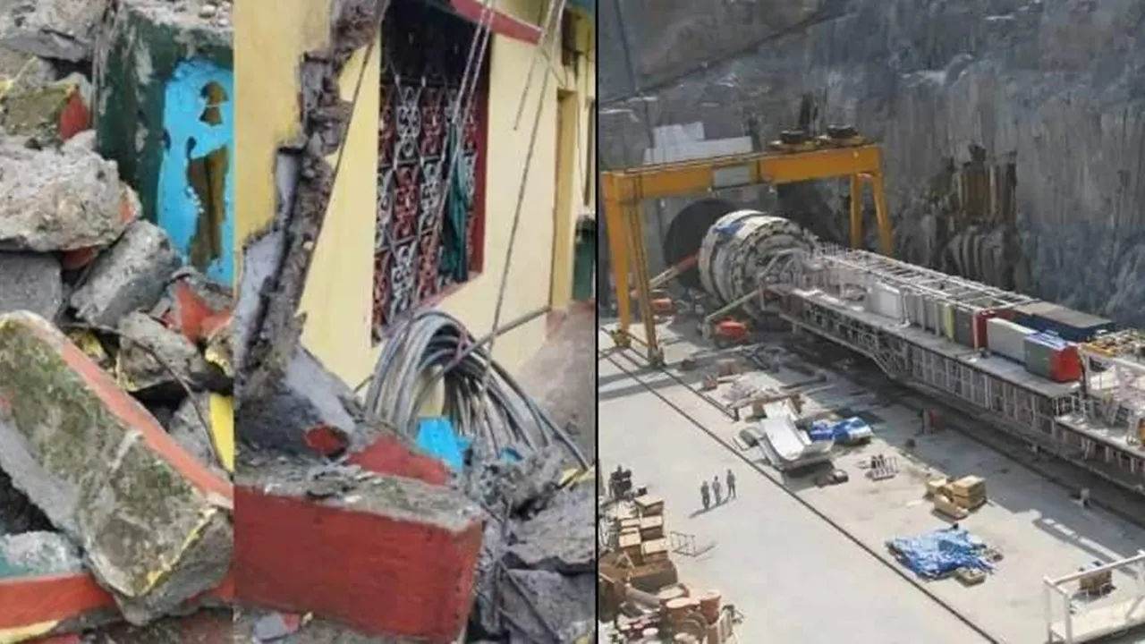 उत्तराखंड : रेलवे टनल ब्लास्टिंग से बल्दियाखान के मकानों में फिर दरारें, ग्रामीणों ने उठाई विस्थापन की मांग