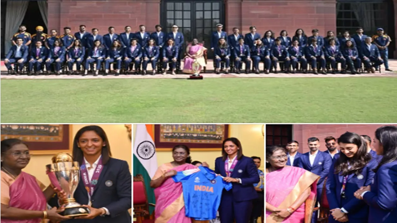 विश्वविजेता बेटियों से राष्ट्रपति द्रौपदी मुर्मू ने की मुलाकात : कहा- आप युवा लड़कियों के लिए रोल मॉडल है 