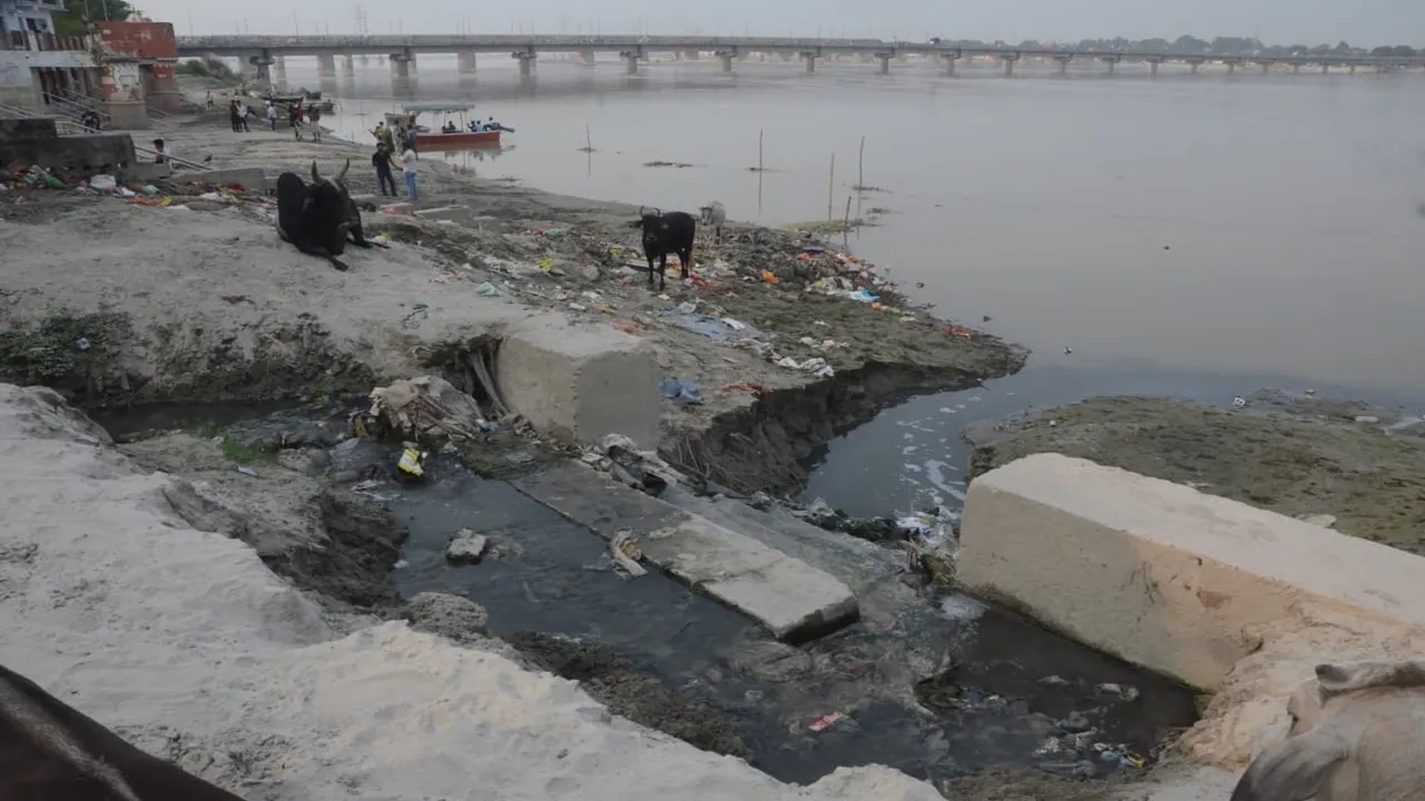 कानपुर : माघ मेला के पहले गंगा नदी को मैला कर रहे नाले, बायोरेमेडिएशन के नाम पर खानापूर्ति