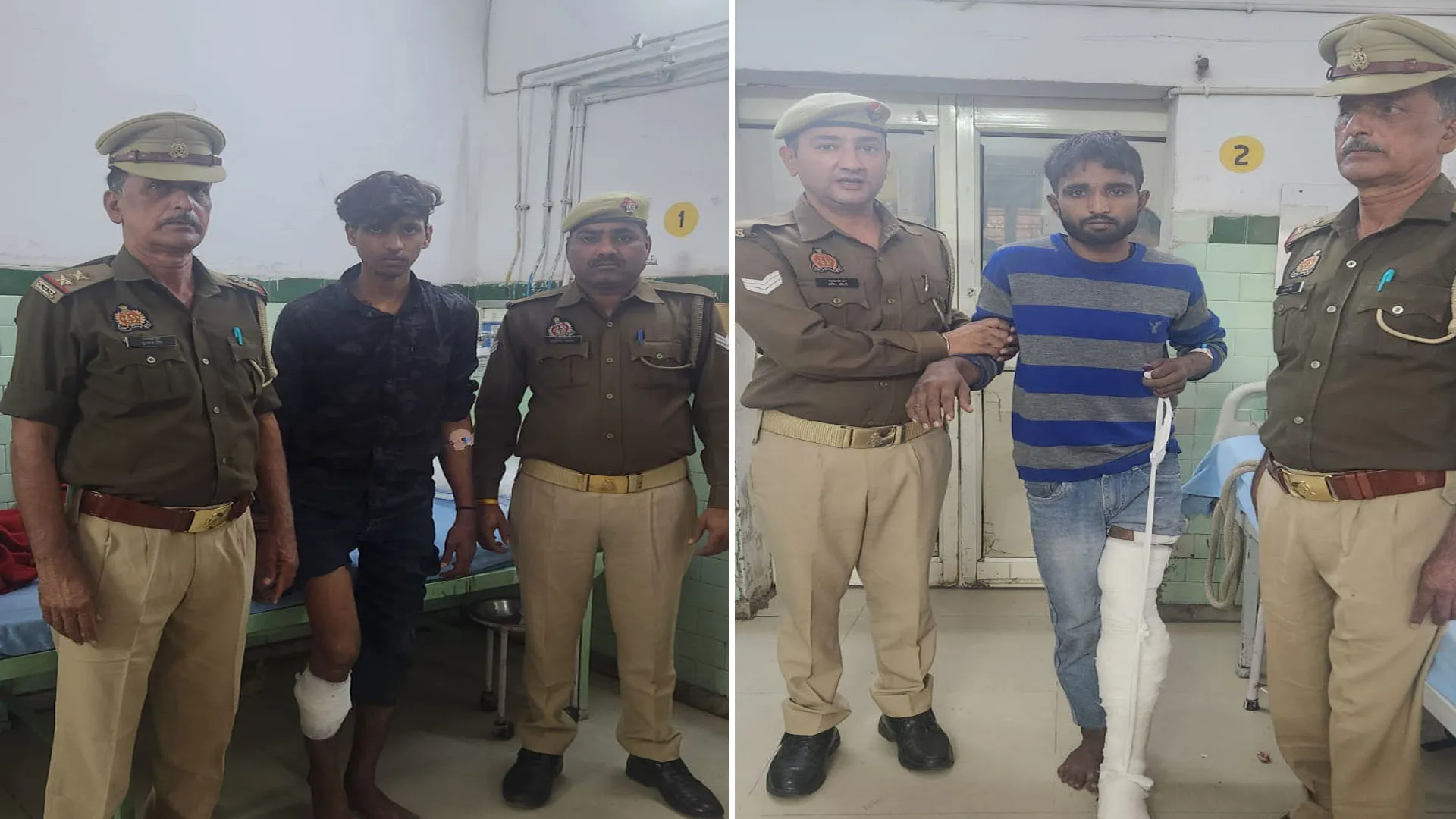 पुलिस मुठभेड़: मकान में चोरी करने वाले दो बदमाशों को पैर में लगी गोली...एक नाबालिग भी गिरफ्तार