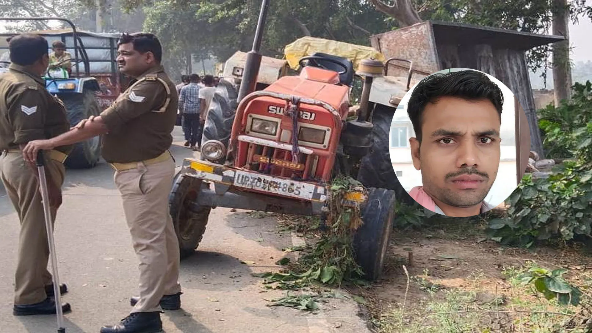 पीलीभीत: लकड़ी लदी ट्रैक्टर ट्रॉली से कुचलकर बाइक सवार की मौत, चालक भागा 