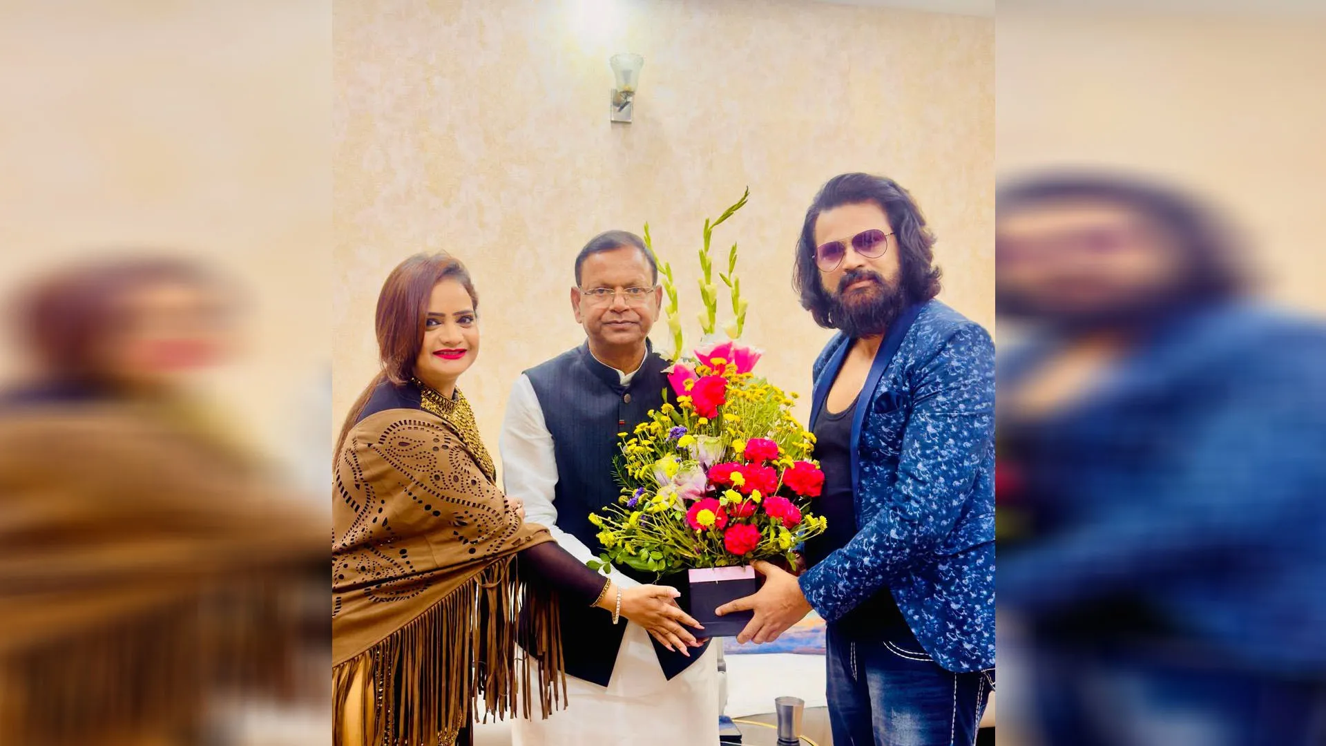 मुकेश जे भारती और मंजू भारती ने की केंद्रीय वित्त राज्य मंत्री पंकज चौधरी से मुलाकात