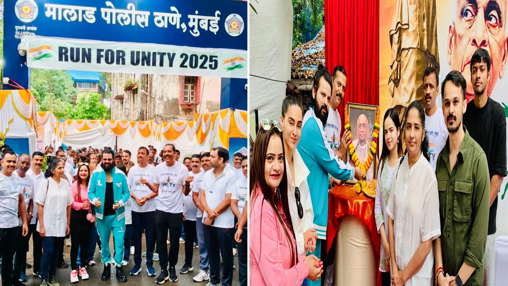 मुकेश जे भारती और मंजू भारती ने मुंबई पुलिस के रन फॉर यूनिटी में लिया हिस्सा