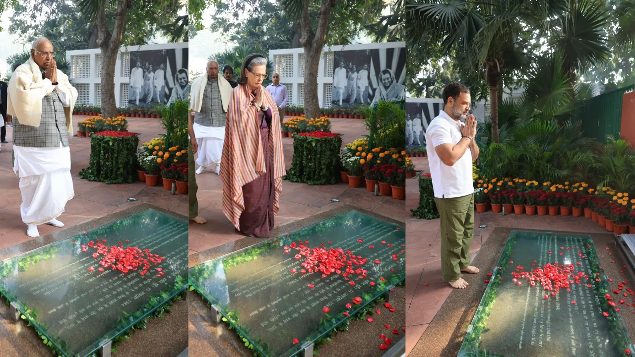 सोनिया गांधी, खरगे, राहुल ने दी भारत की पहली महिला प्रधानमंत्री को श्रद्धांजलि, इंदिरा गांधी की 108वीं जयंती आज