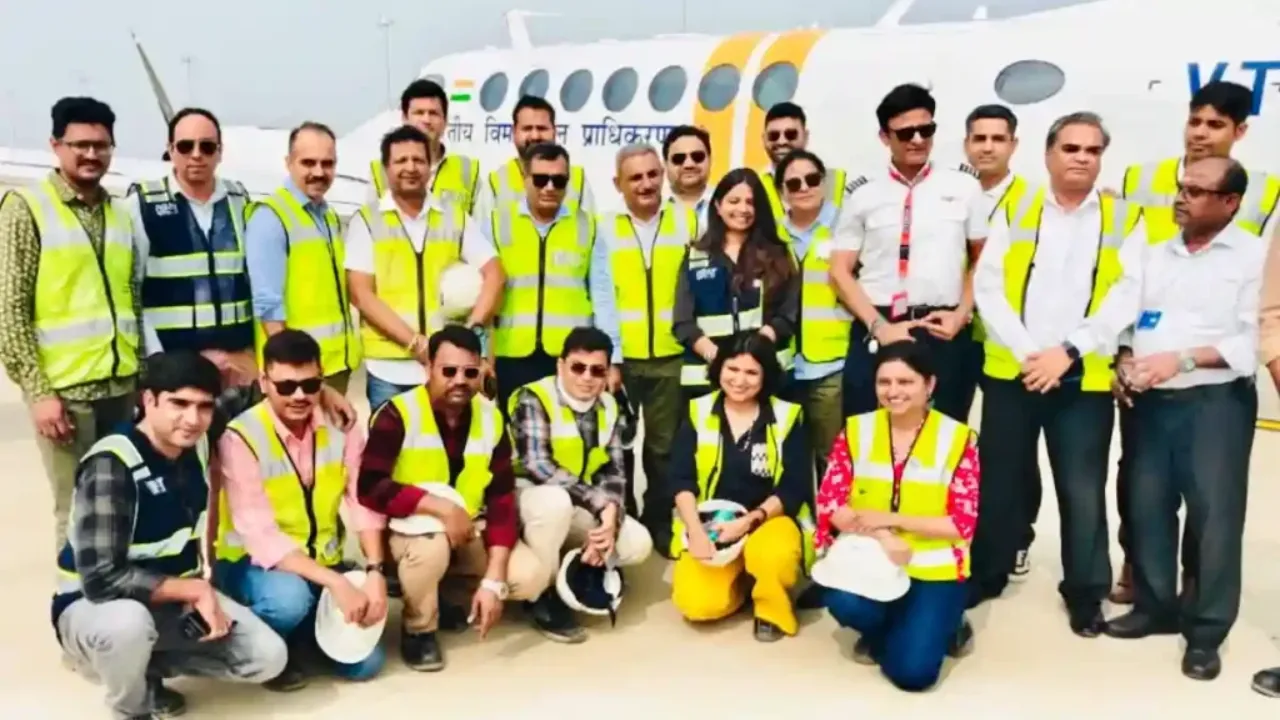 नोएडा इंटरनेशनल एयरपोर्ट पर कैलिब्रेशन फ्लाइट की सफल लैंडिंग, हवाई संचालन की दिशा में अहम कदम, एयर नेविगेशन सिस्टम की जांच शुरू