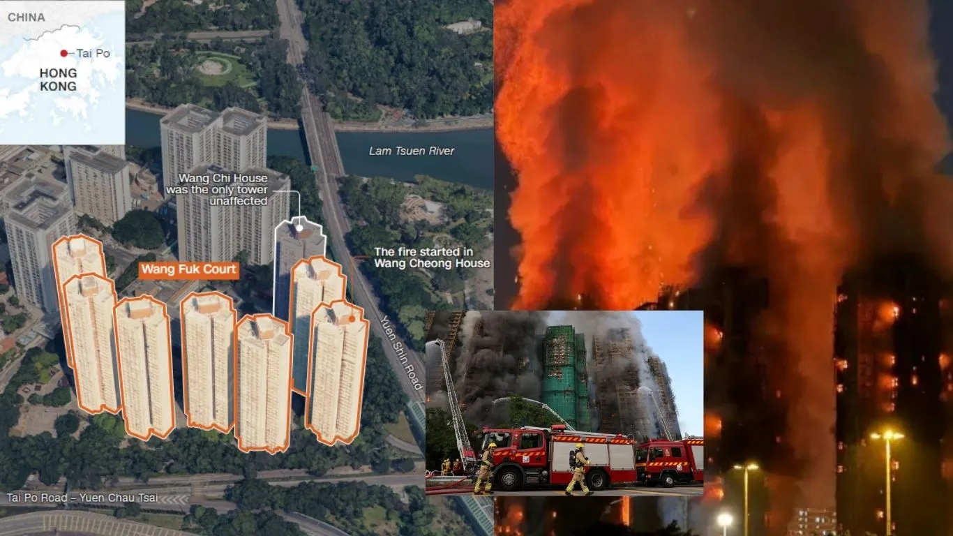   हांगकांग अग्निकांड के बीच जारी हैं रेस्क्यू अभियान: अबतक 128 लोगों ने गवाई अपनी जान, दूसरे दिन भी आग बुझाने का संघर्ष जारी  