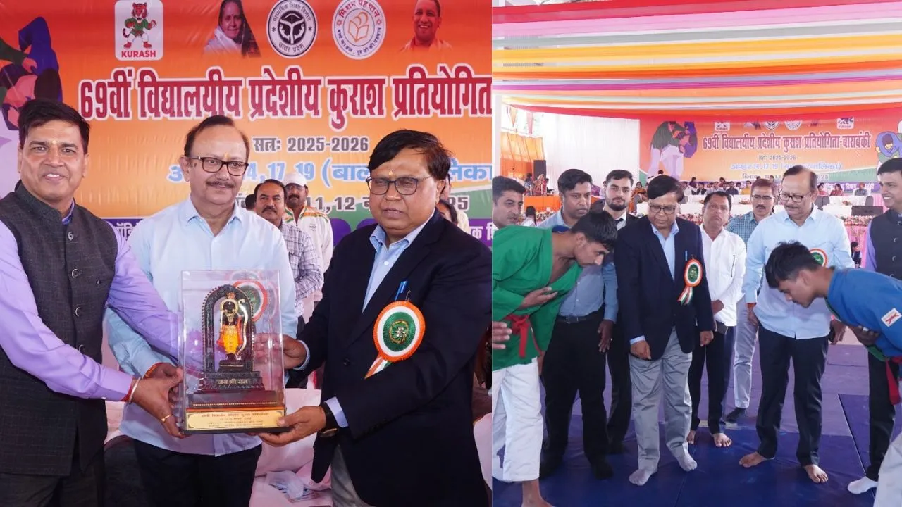 कुराश प्रतियोगिता में सहारनपुर बना विजेता:  शिक्षा निदेशक ने बढ़ाया खिलाड़ियों का हौसला, बाराबंकी बना प्रदेश का आदर्श जनपद