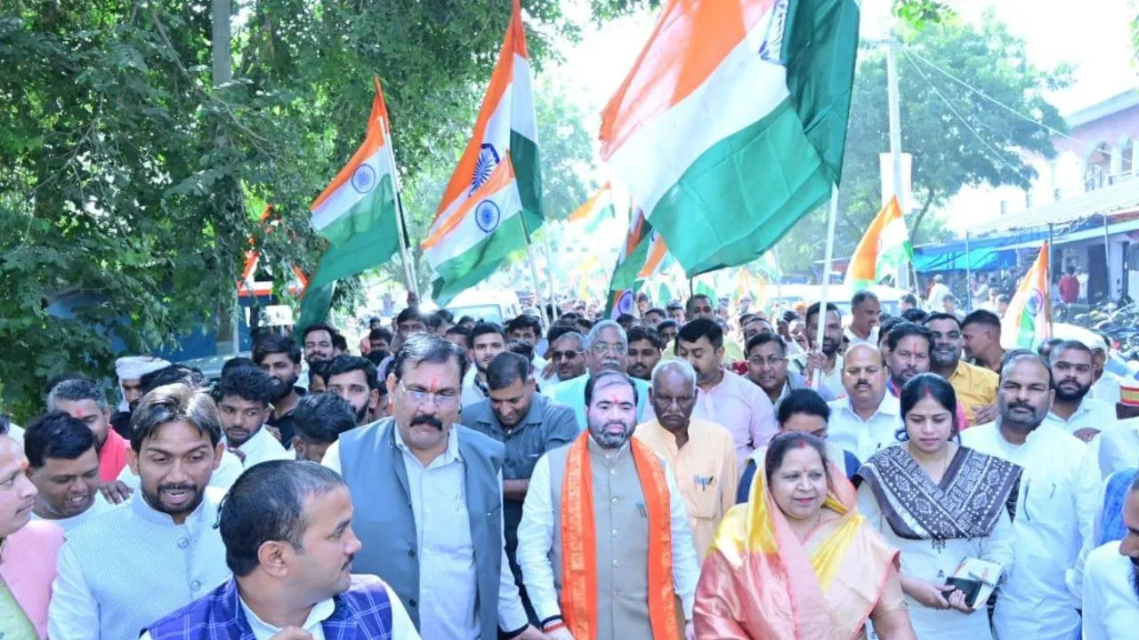 राष्ट्रीय एकता पदयात्रा में बोले राज्य मंत्री :  ऑपरेशन सिंदूर पर सवाल उठाने वाले देशहित की बात नही कर सकते