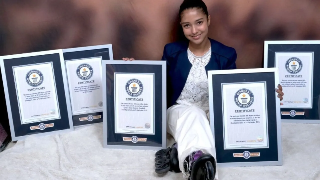   Record Queen Of India:  फुटपाथ और गली-मोहल्लों में प्रैक्टिस, चंडीगढ़ की जानवी देश की दूसरी सबसे बड़ी गिनीज़ वर्ल्ड रिकॉर्ड होल्डर  