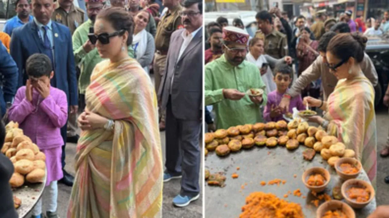  काशी पहुंचीं कंगना रनौत,  विश्वनाथ मंदिर और काल भैरव मंदिर में टेका मत्था, प्रशंसकों में लगी सेल्फी लेने की होड़ 
