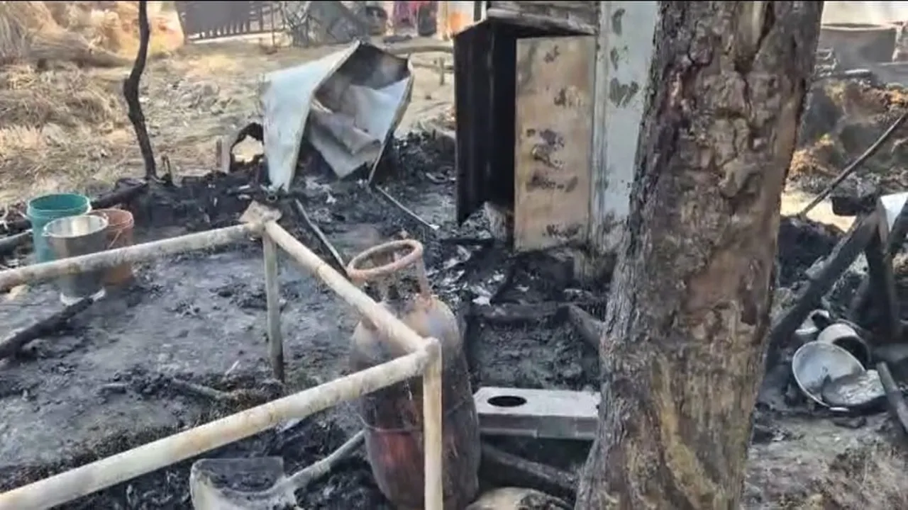 अमेठी : झोपडी में लगी आग, खाद्य सामग्री व नगदी समेत पांच मवेशी की जलकर मौत