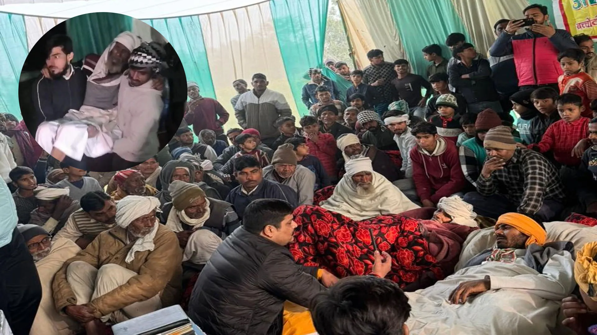 बदायूं: हड़ताल के दौरान बिगड़ी ग्रामीणों का हालत, पूर्व विधायक ने दिया आश्वासन