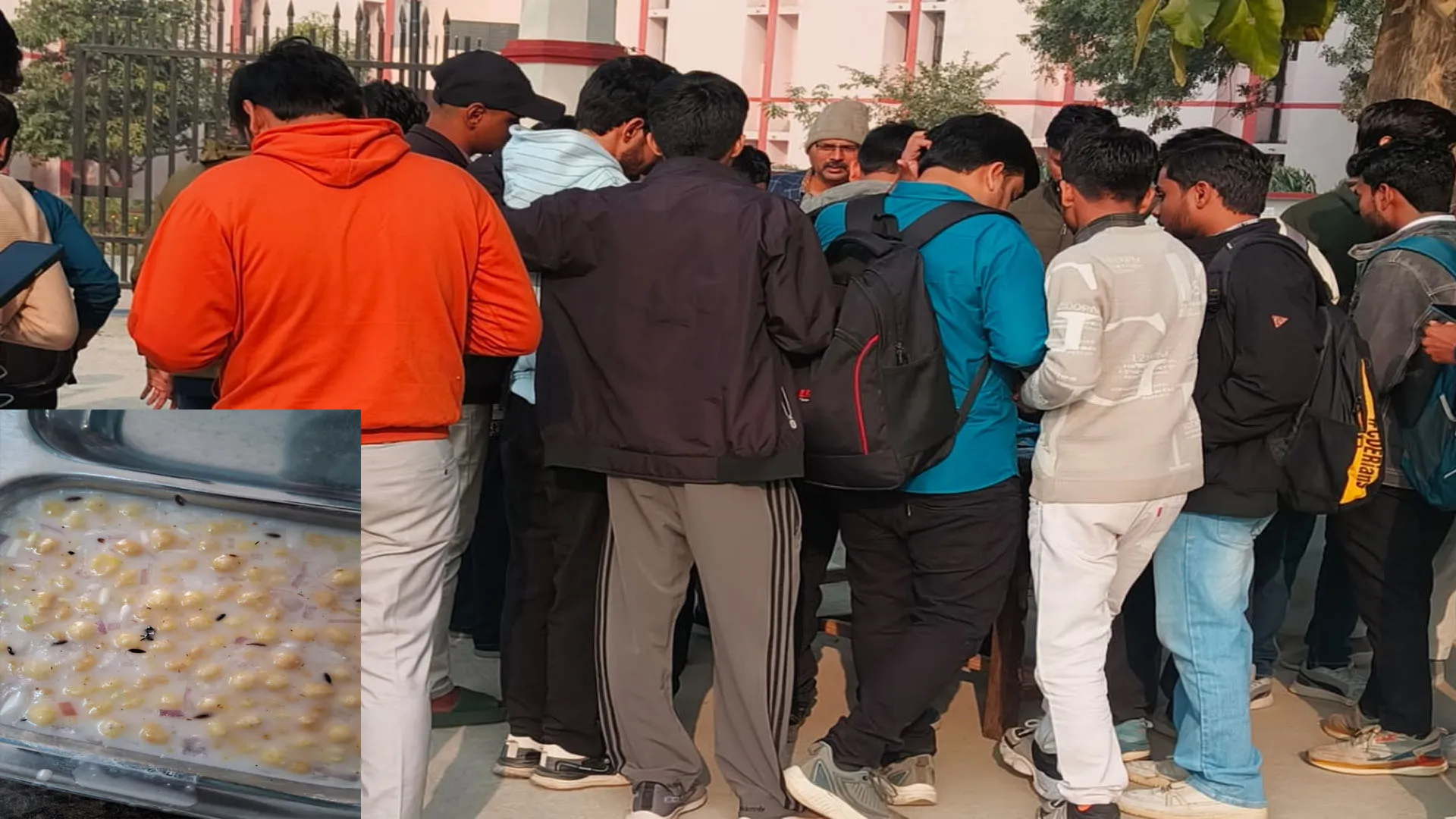 Bareilly : छात्रावास के मेस के भोजन में तार निकलने पर छात्रों का हंगामा