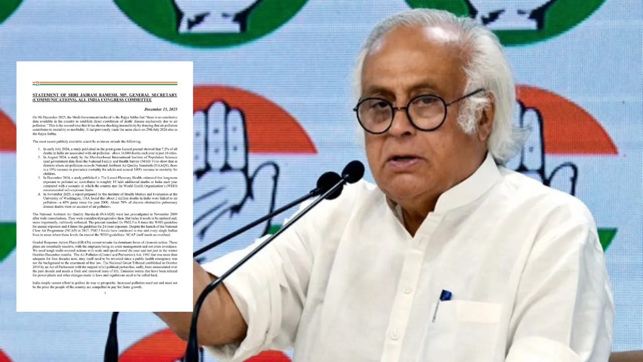 दिल्ली में जहरीली हवा का कहर, कांग्रेस बोली- 1981 के कानून पर पुनर्विचार और NGT को नई जिंदगी जरूरी