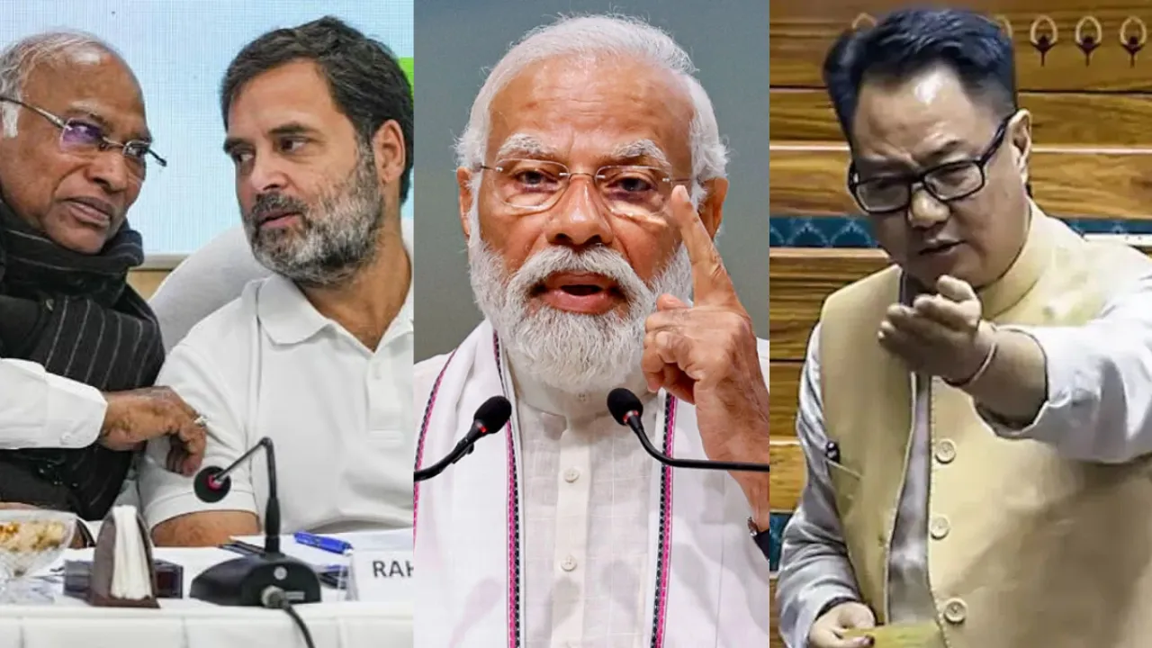 कांग्रेस रैली में PM को धमकी? किरेन रीजीजू ने विपक्ष पर साधा निशाना, कहा- राहुल और खरगे मांगे माफी 