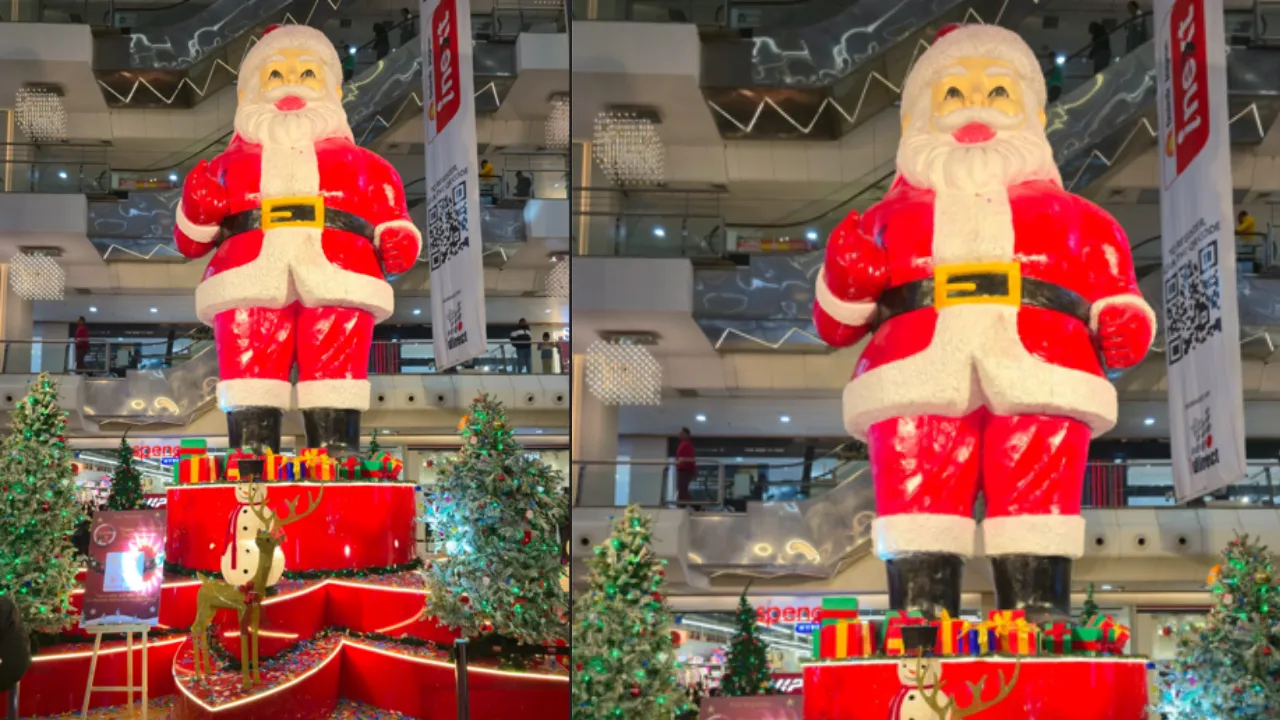 Merry Christmas: लखनऊ में 30 फीट का ऊंचा सांता क्लॉज बना आकर्षण का केंद्र