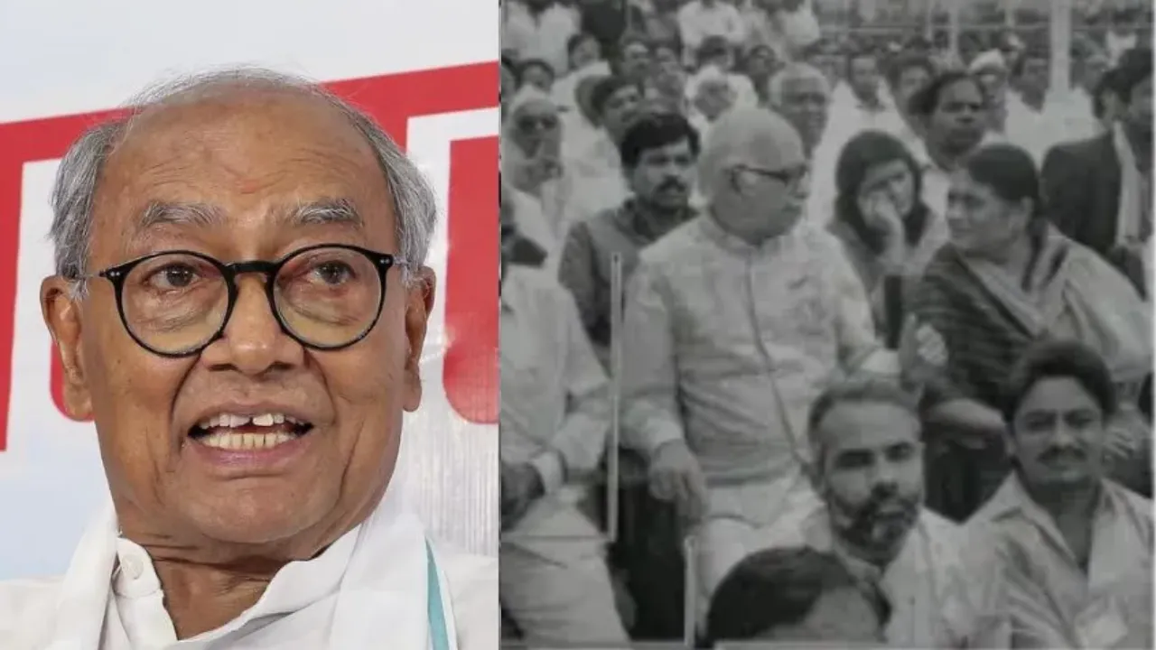 दिग्विजय सिंह की पोस्ट से मचा बवाल, पीएम मोदी की दरी पर बैठी फोटो की शेयर