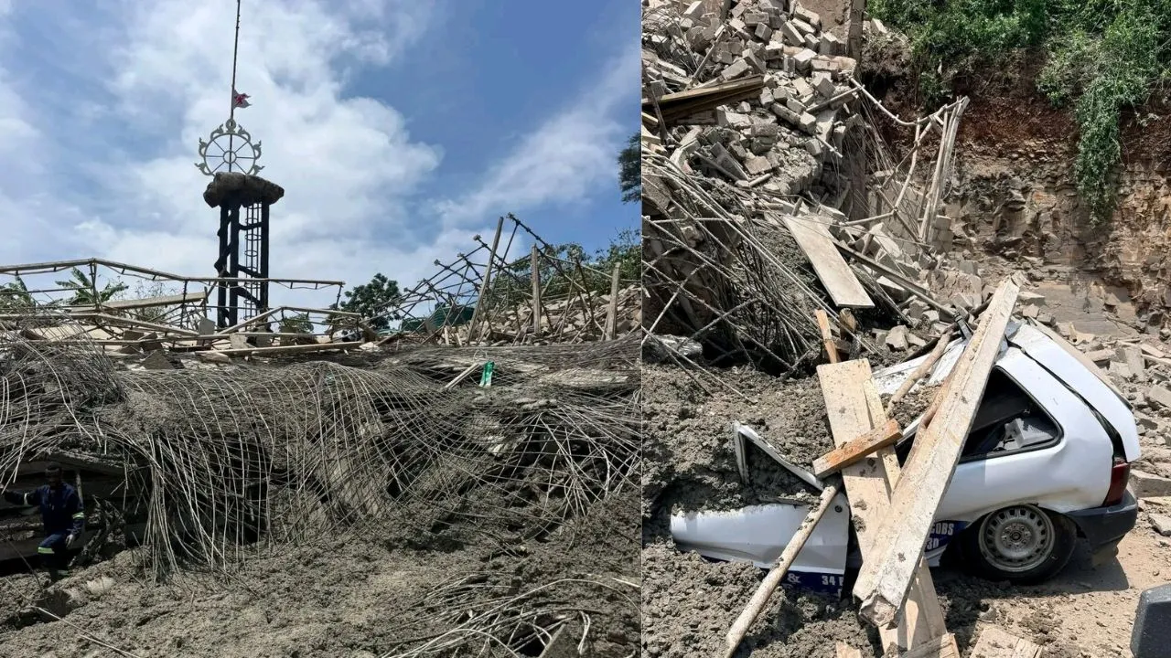 South Africa में निर्माणाधीन मंदिर ढहा... दो लोगों की मौत, मलबे में दबे कई लोग  