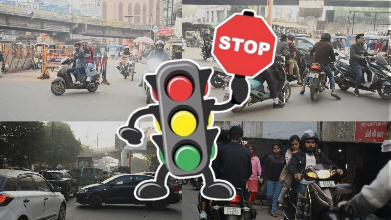 कृपया देखकर चलें... हर ओर से आ रहे हैं वाहन, उल्टी दिशा से आ रही गाड़ियां लगाती जाम