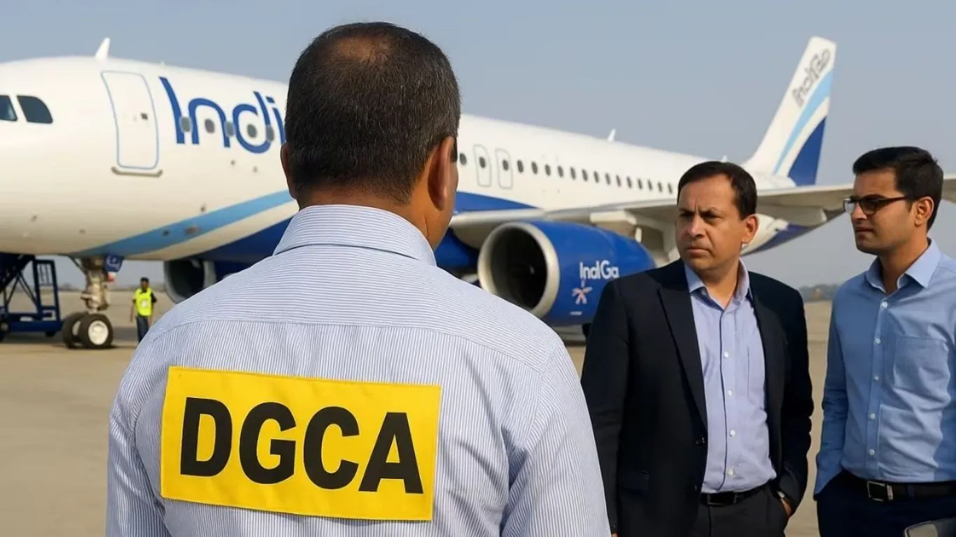 Indigo Crisis :  DGCA का एक्शन... 4 फ्लाइट ऑपरेशनल इंस्पेक्टर्स निलंबित, सेफ्टी-नियमों की अनदेखी का आरोप 