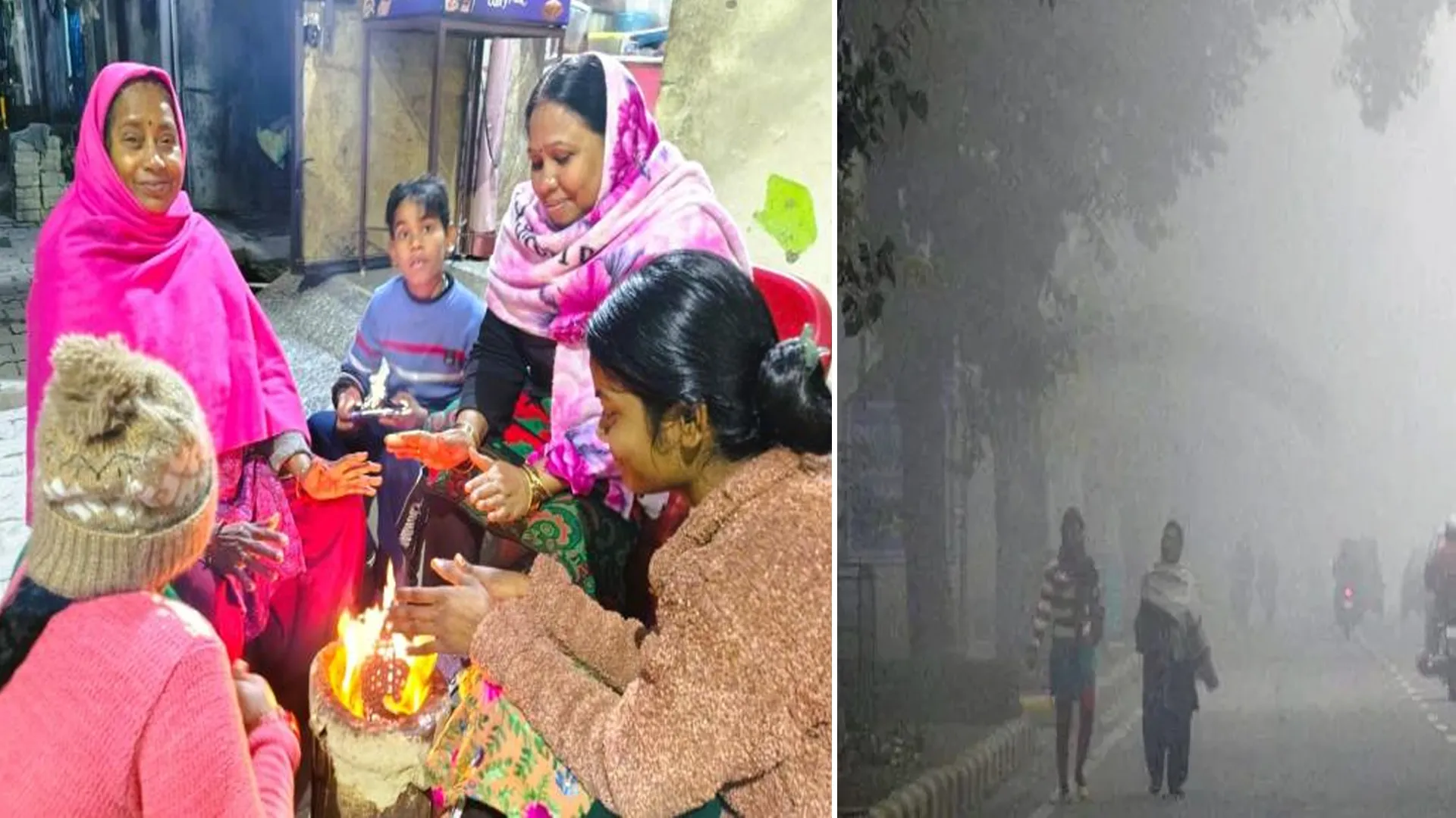 Moradabad : कोहरे की चादर में लिपटी सुबह, बर्फीली हवा ने बढ़ाई ठिठुरन