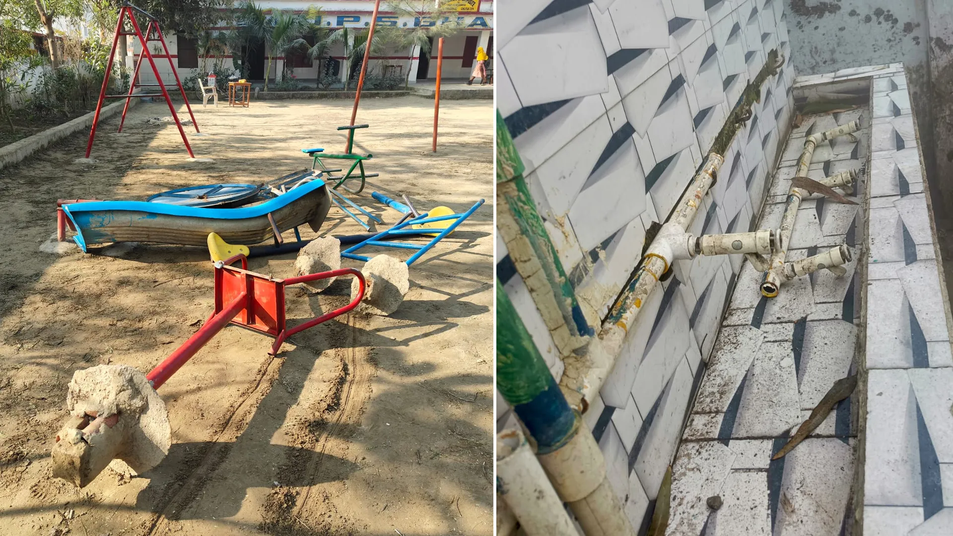 रामपुर : सरकारी स्कूल में मचाया उत्पात, अश्लील चित्र और भाषा लिखी