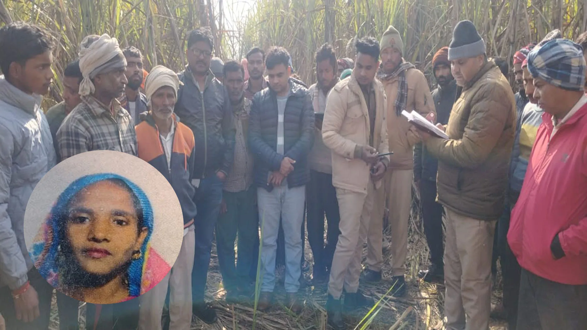 लखीमपुर खीरी: दूसरे दिन गन्ने के खेत में बरामद हुआ महिला का अधखाया शव