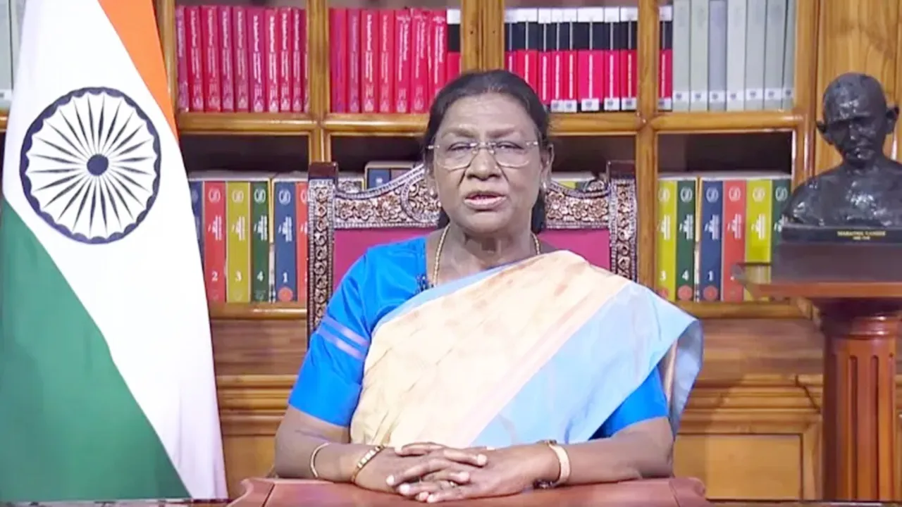 गणतंत्र दिवस 2026 : राष्ट्र के नाम संबोधन में बोलीं राष्ट्रपति मुर्मू- 'भारत जल्द ही दुनिया की तीसरी सबसे बड़ी अर्थव्यवस्था बनेगा'