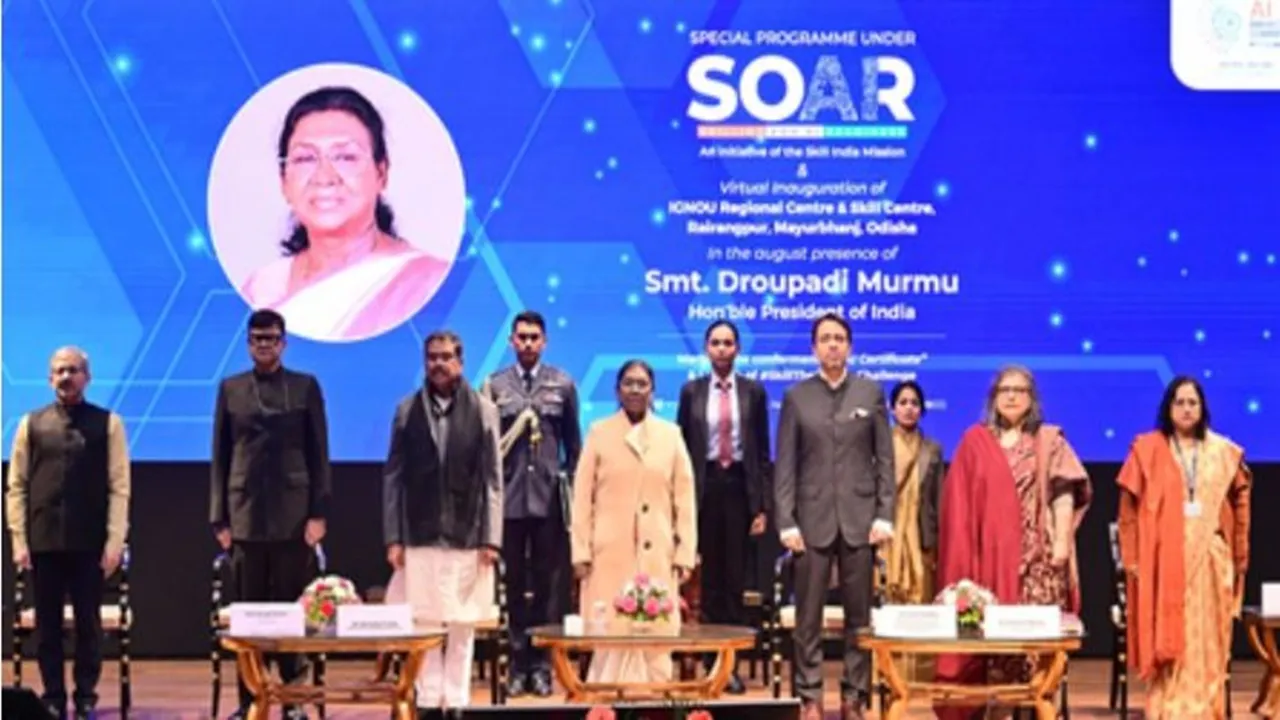राष्ट्रपति मुर्मू ने लॉन्च किया ‘स्किल द नेशन’ चैलेंज : एआई को बताया युवा भारत के लिए बड़ा अवसर