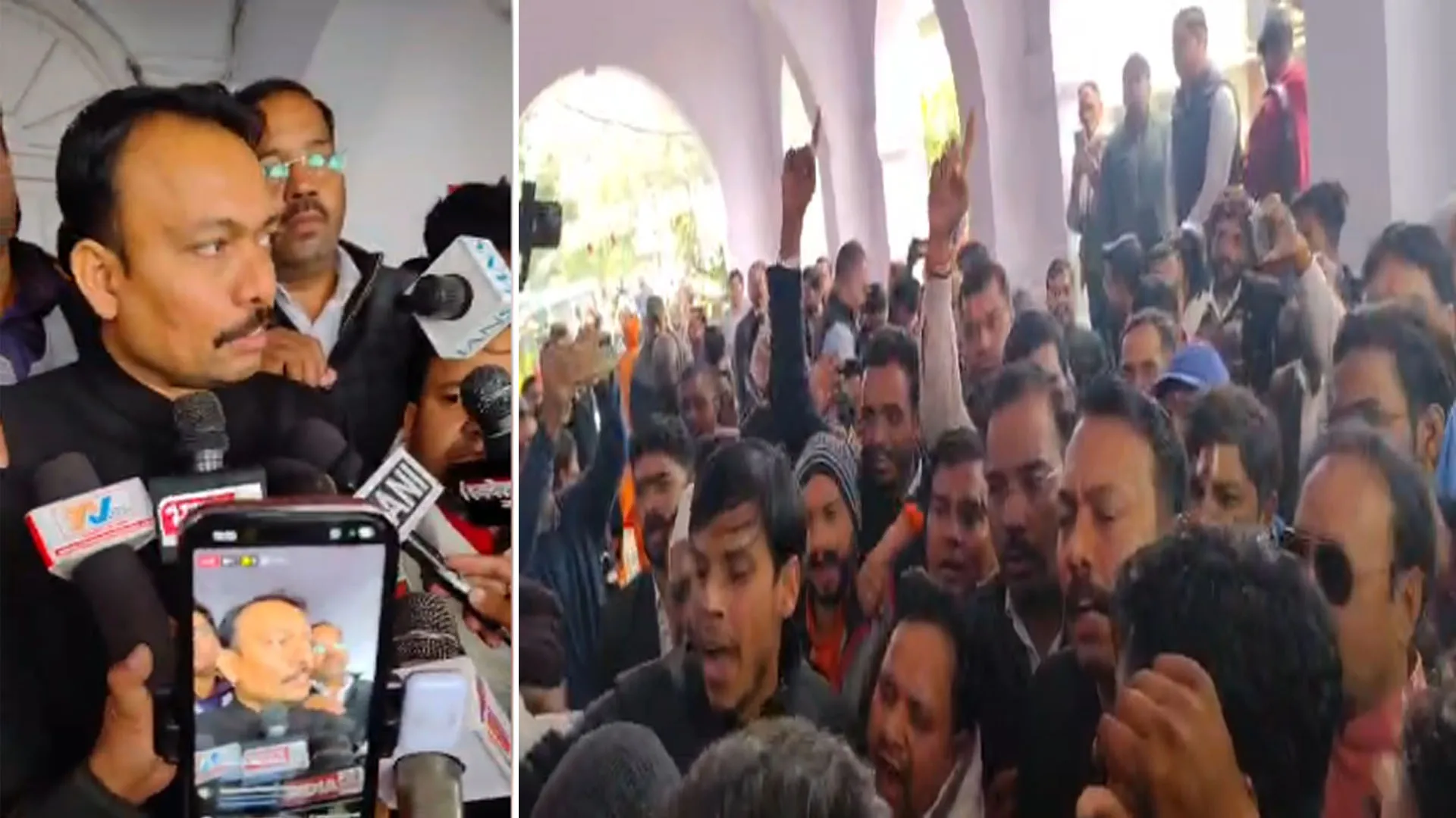 Bareilly: धरने पर डटे अलंकार अग्निहोत्री...बोले-जिलाधिकारी को जो जवाब देना है यहीं आकर दें