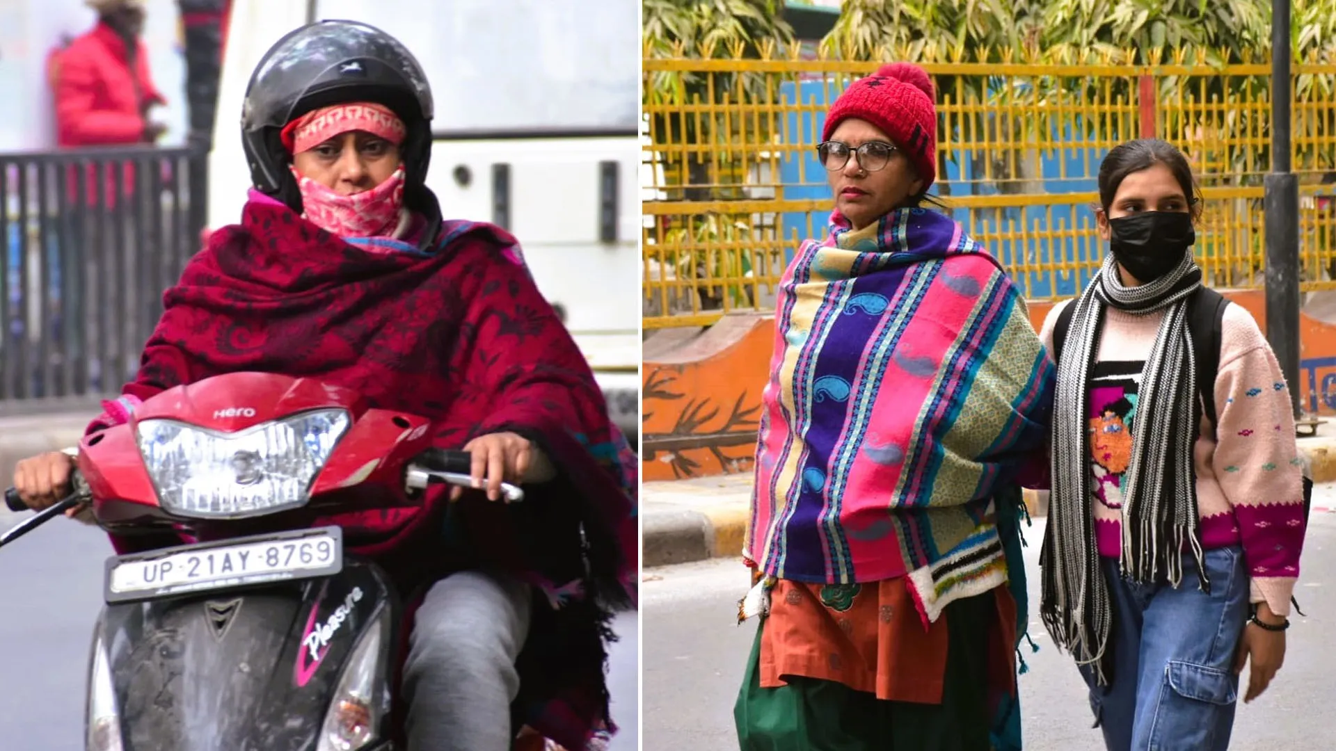 Moradabad: बादलों के बीच सूरज की लुका-छिपी, ठंडी हवाओं से बढ़ी गलन ने ठिठुराया