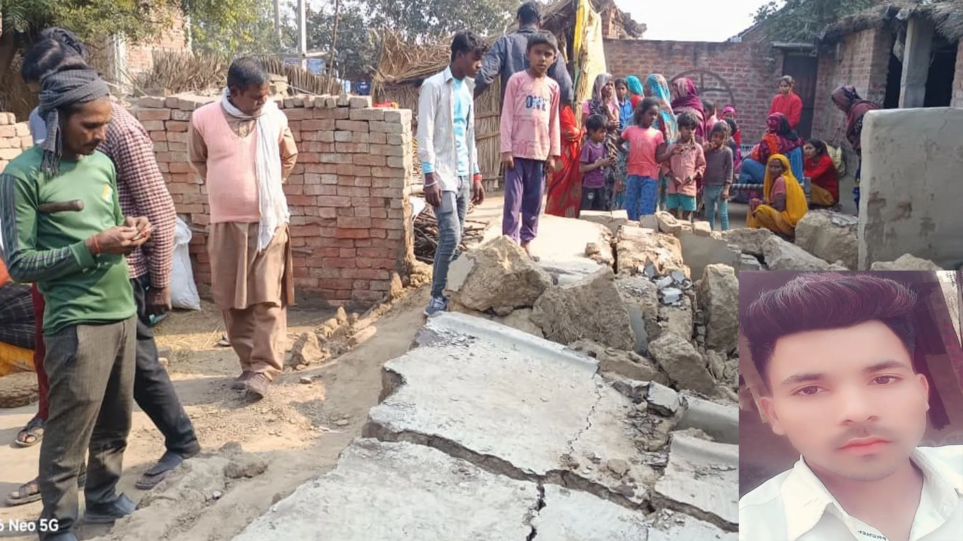 लखीमपुर खीरी: मिट्टी की दीवार गिरने से युवक की मौत, मां घायल 