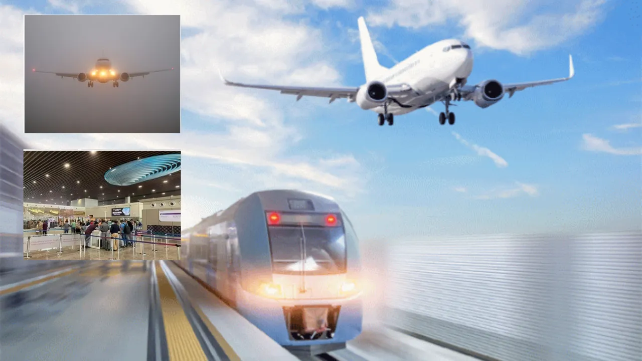 लखनऊ कोहरे में डूबा: शून्य दृश्यता से हवाई यात्रा ठप, 45 ट्रेनें घंटों लेट