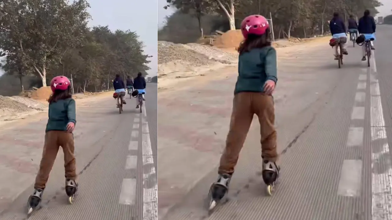 450 किमी. स्केटिंग कर नौ वर्षीय वंशिका ने किये रामलला के दर्शन, कड़ाके की ठंड में कारनामा कर बनीं मिसाल