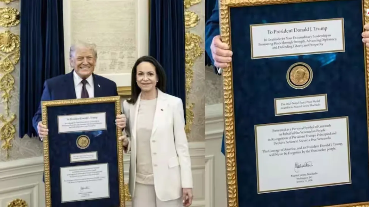 ट्रंप को मिला मारिया कोरीना माचाडो का नोबेल शांति मेडल: वेनेजुएला विपक्ष की सियासी चाल या प्रतीकात्मक समर्थन?