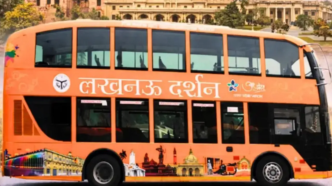 लखनऊ: इलेक्ट्रिक डबल डेकर 'लखनऊ दर्शन' बस आज से शुरू, मंत्री दिखाएंगे हरी झंडी
