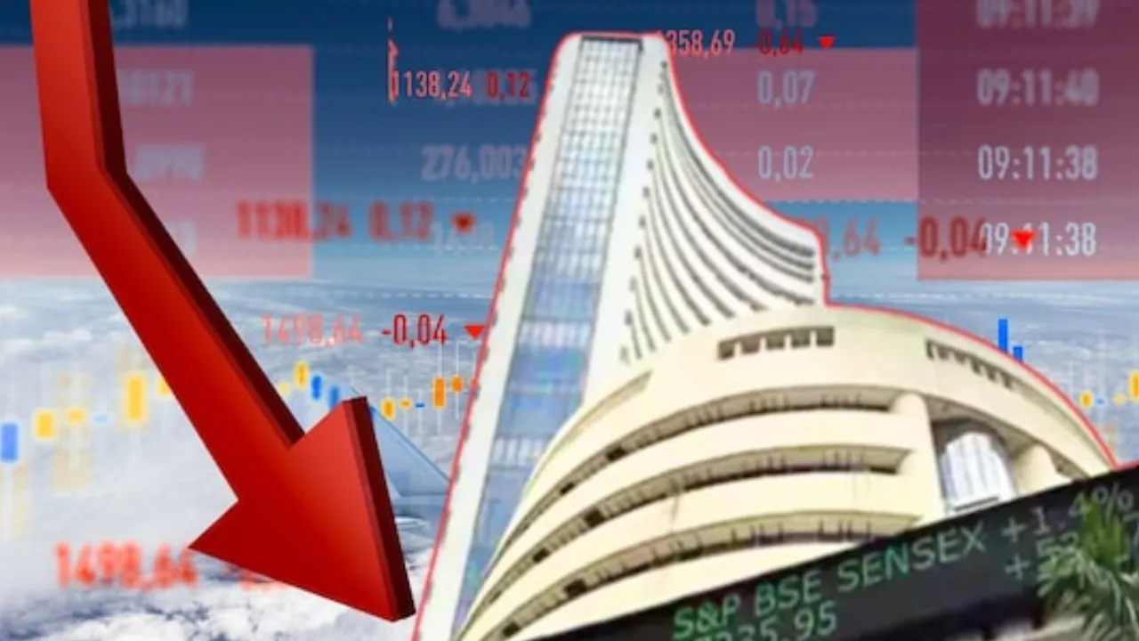 Stock Market Today: शेयर बाजार में धड़ाम, सेंसेक्स में शामिल कंपनियों के शेयर में आई गिरावट, निफ्टी फिसला 